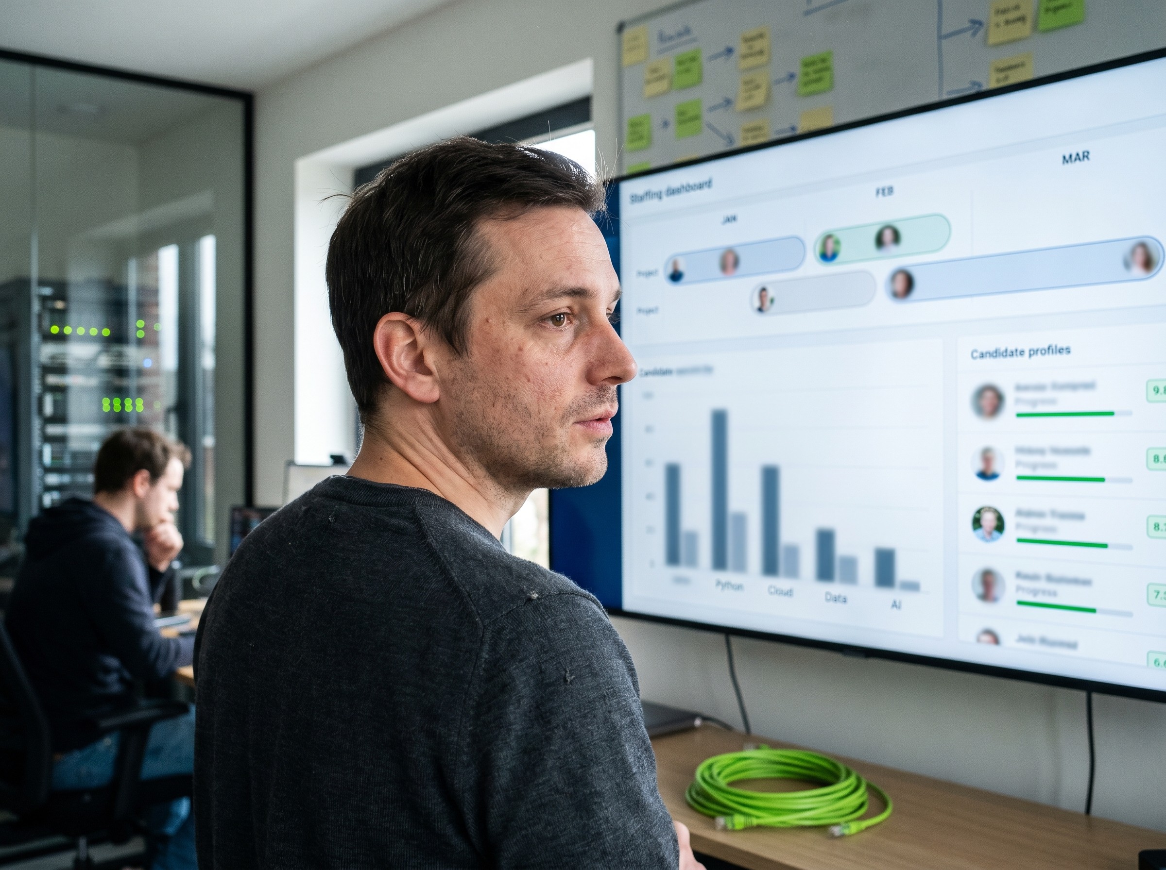 Build ESN mid-market UPia : moteur de matching consultants, scoring multi-critères sur ATS et CVthèque interne.